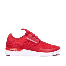 Womens Supra Low Top Shoes FLOW RUN EVO Formula One/Risk Red/white | AU-32589